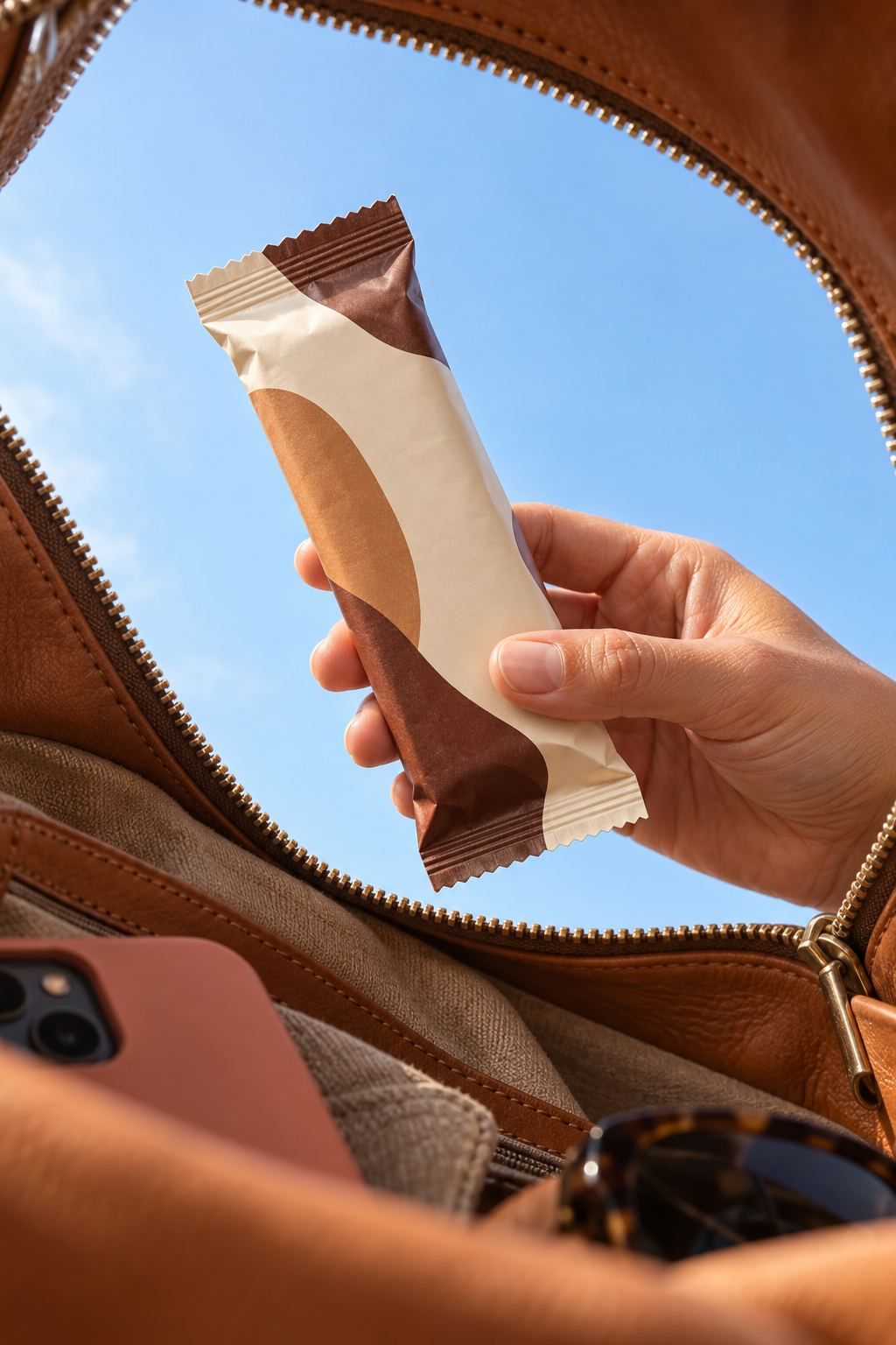 Energy Bar in Tote Bag Ad